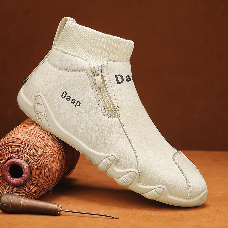 Damen trendige Stiefel mit elastischem Schaft und rutschfester Sohle R&B