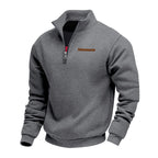 Herren modischer Kapuzenpullover mit halbem Reißverschluss und hochwertigen Details R&B