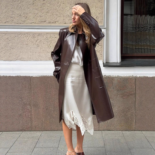 Damen Kunstleder-Blazerjacke R&B
