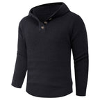 Herren Strickpullover mit hochabschließendem Kragen und Knopfdetails R&B