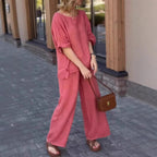 Damen Lässiges Zweiteiliges Outfit mit weitem Schnitt und lässigem Design R&B