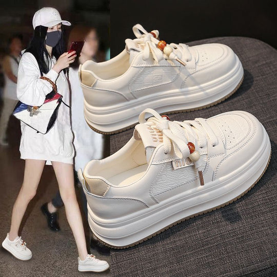 Damen Modische Sneakers mit elastischen Schnürsenkeln und dämpfender Sohle R&B