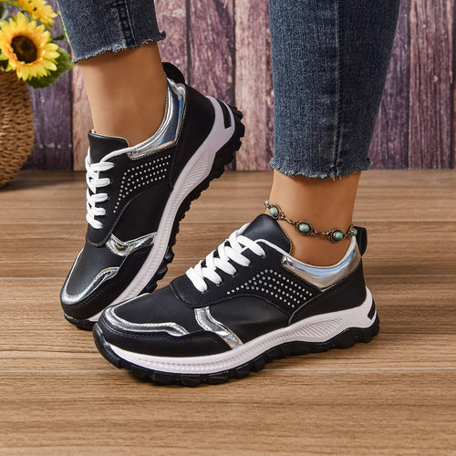 Damen Sportliche Sneakers mit reflektierendem Obermaterial R&B