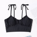 Damen Sport-Bikinioberteil mit verstellbaren Trägern und gerafftem Design R&B