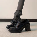 Damen elegante Schnürschuhe mit Blockabsatz R&B