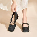 Damen Elegante Ballerinas mit verstellbarem Riemen