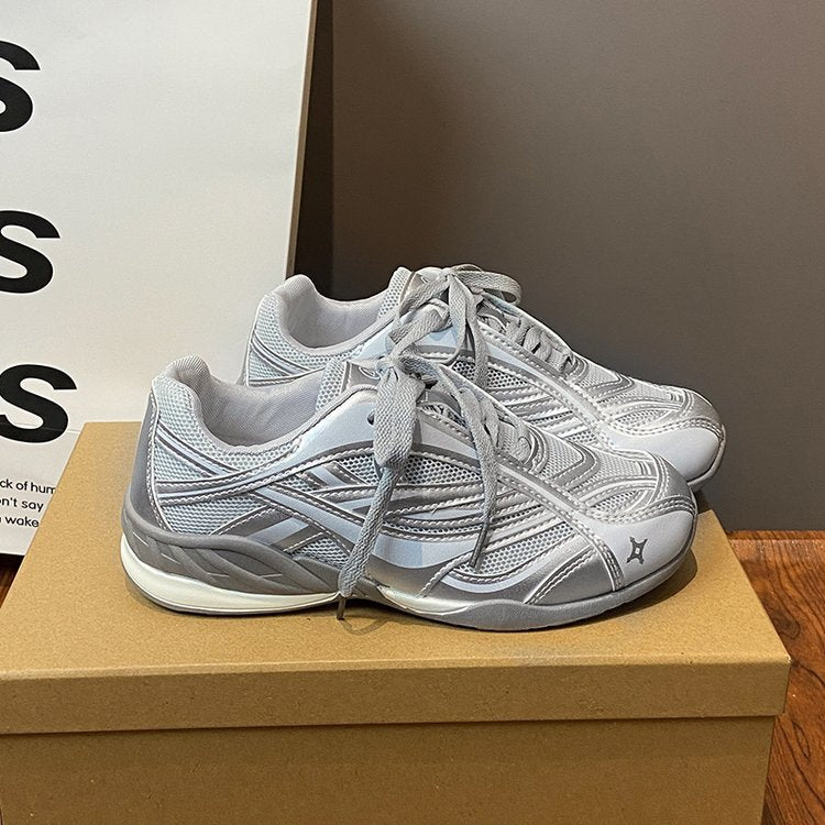 Damen sportliche Laufschuhe mit atmungsaktiver Mesh-Konstruktion und rutschfester Sohle R&B