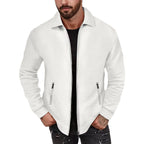 Herren Strickjacke im modernen Design mit strukturiertem Obermaterial und praktischen Reißverschlusstaschen R&B