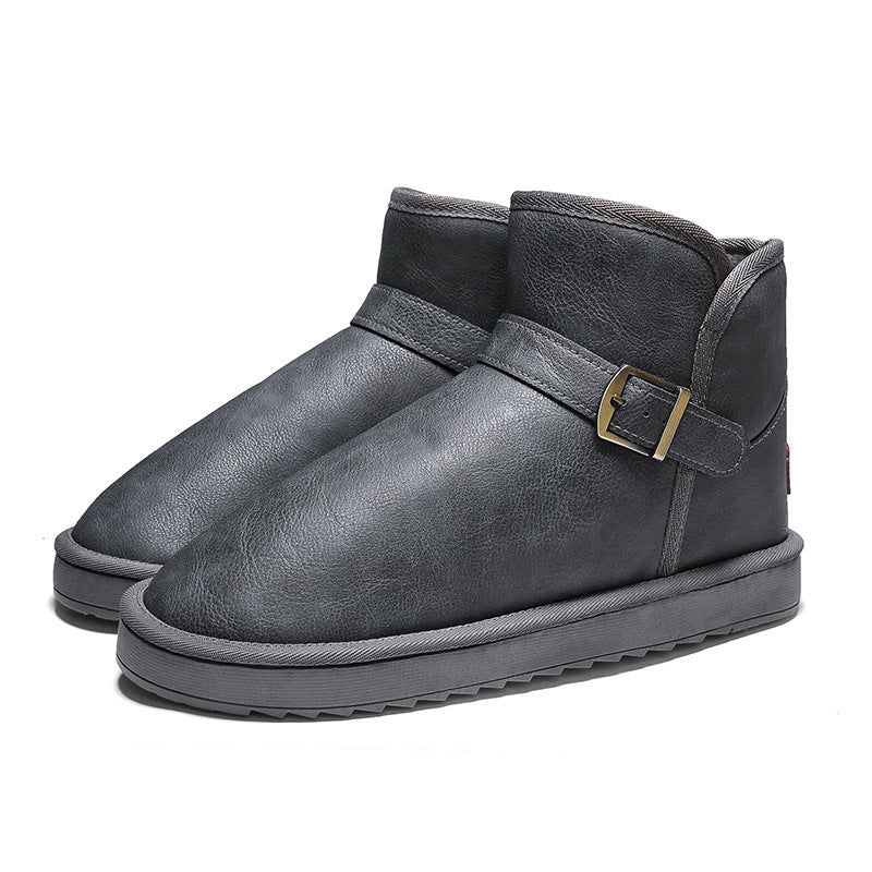 Damen elegante kurze Stiefel mit verstellbarem Riemen R&B