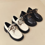 Damen modische Schnürschuhe mit robustem Sohlenprofil und hochwertiger Lederoberfläche R&B