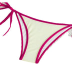 Damen Triangel-Bikini mit verstellbaren Bindungen und hohem Schnitt