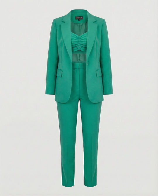 R&B Stylisches 3-teiliges Set (Blazer, Oberteil, Hose)
