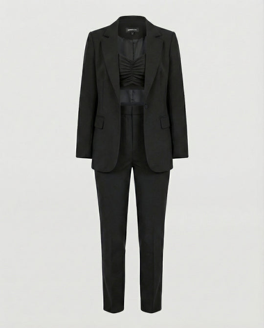 R&B Stylisches 3-teiliges Set (Blazer, Oberteil, Hose)
