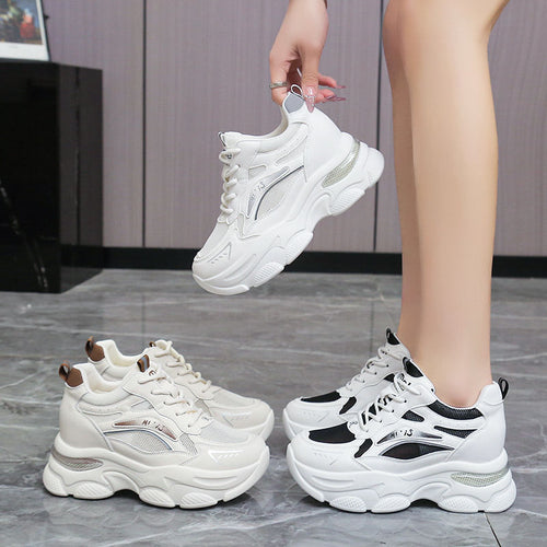 Damen Sportliche Sneaker mit atmungsaktiver Mesh-Oberfläche und robustem Sohlenprofil R&B