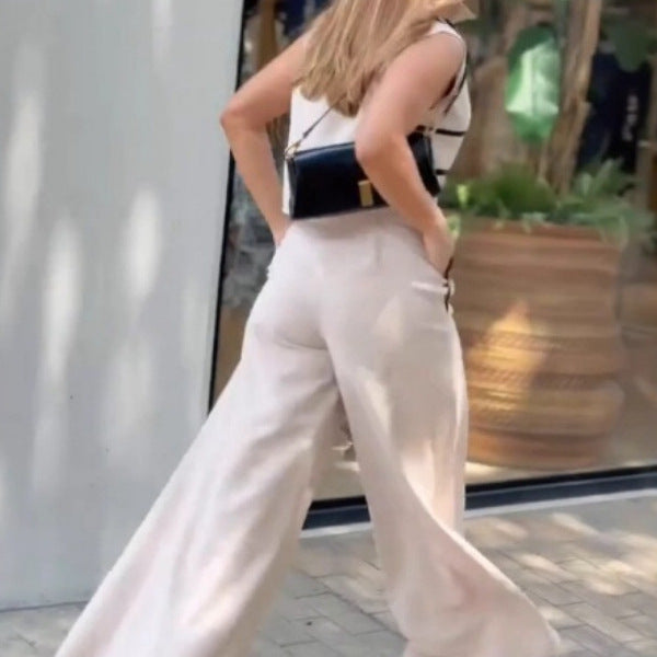 Damen lässiger, gestreifter Crop-Top R&B