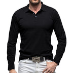 Herren Langarm Poloshirt mit modernem Schnitt R&B