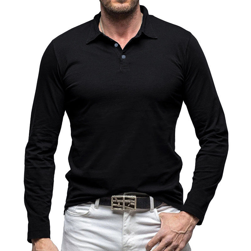 Herren Langarm Poloshirt mit modernem Schnitt R&B