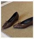 Damen elegante Ballerinas mit raffiniertem Faltendesign und bequemer Innensohle R&B