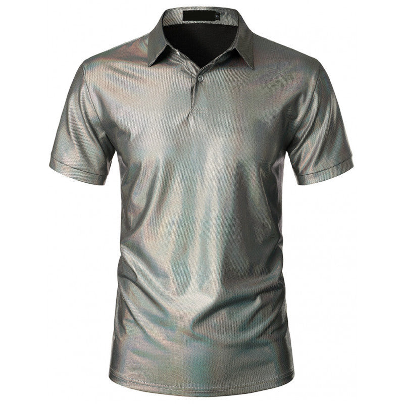 Herren Sport Polo-Shirt mit glänzender Oberfläche und atmungsaktiver Funktionalität R&B