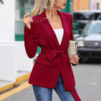 Damen Blazer Damen sportlich elegant mit Gürtel