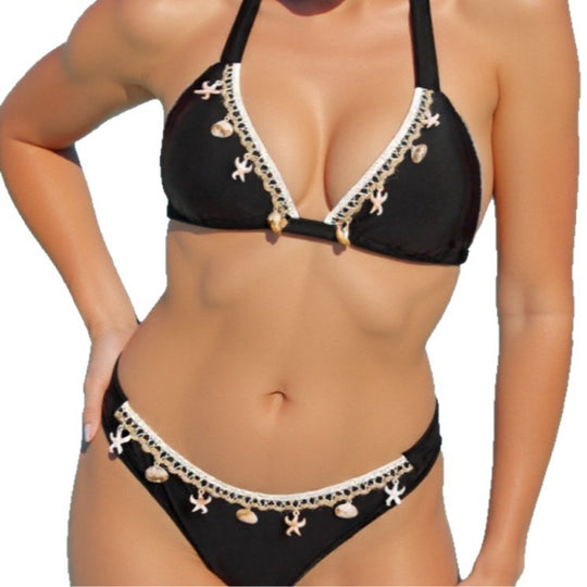 Damen Triangel-Bikini mit verzierten Details R&B