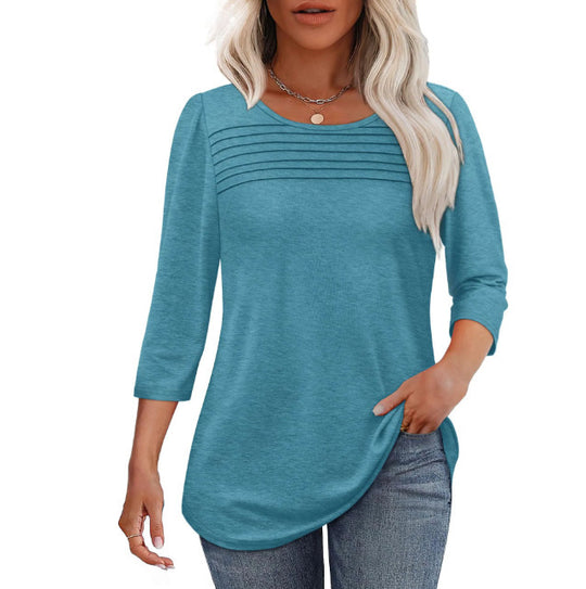 Damen Elegant geschnittenes Oberteil mit gerafften Details R&B