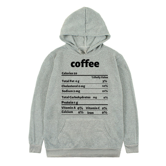 Damen Kapuzenpullover mit kreativem Nährwertdesign R&B