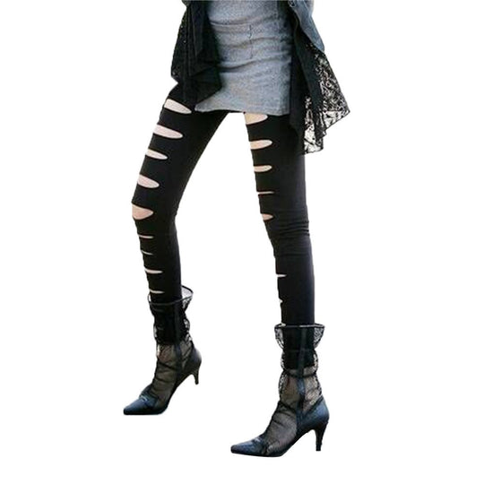 Damen Leggings mit modischen Cut-Outs R&B