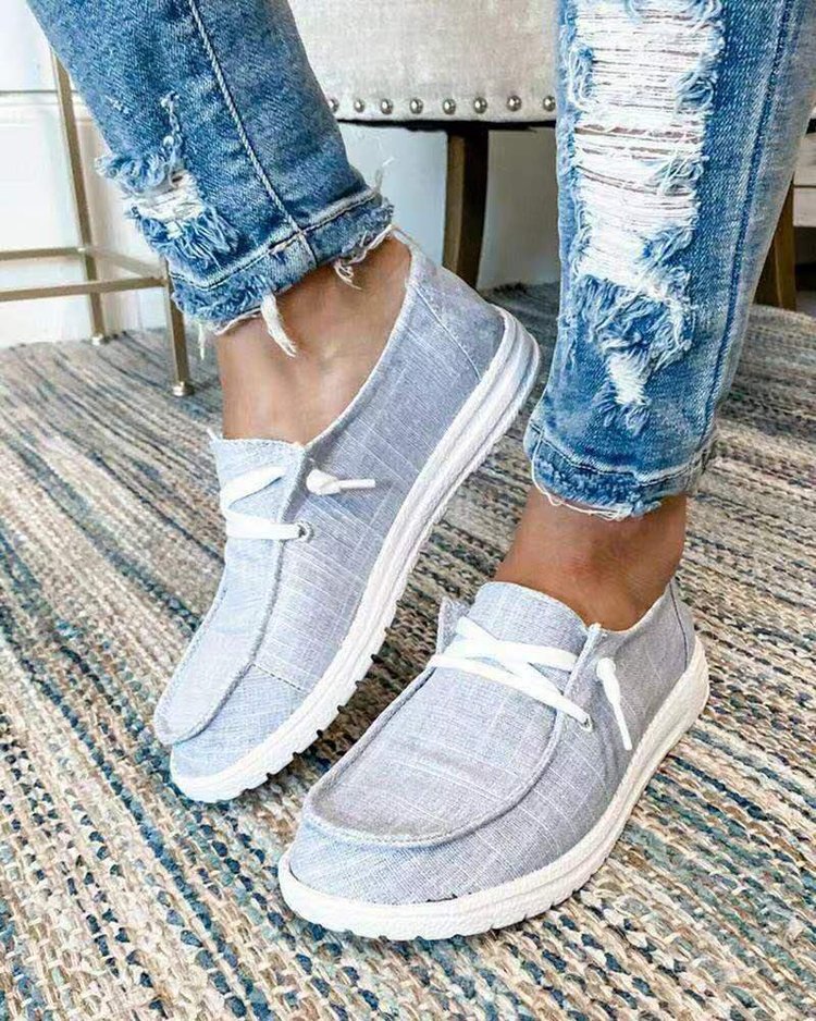 Damen Freizeit-Slip-On Schuhe mit elastischen Schnürdetails und rutschfester Sohle R&B