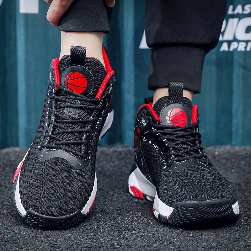 Damen Sportliche Basketball Sneakers mit atmungsaktivem Obermaterial und dämpfender Sohle R&B