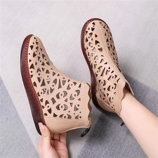 Damen Offene Clogs mit dekorativem Lochdesign R&B