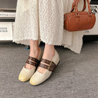 Damen elegante Mary Jane Schuhe mit modischen Schnallen R&B
