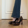 Damen elegante Pumps mit femininem Schleifendetail