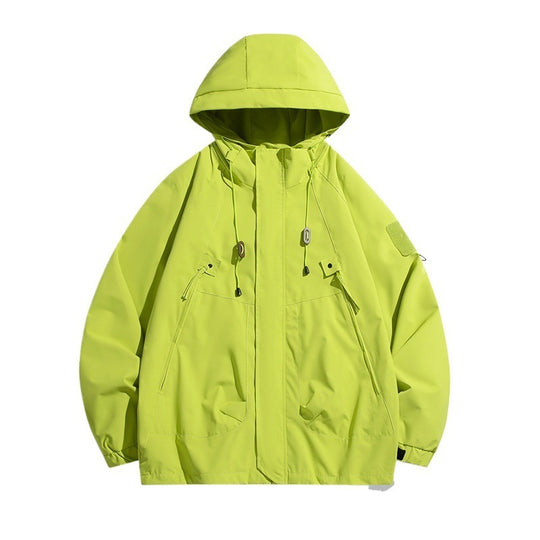 Damen lässige Outdoor-Jacke mit verstellbarem Kapuzensystem und funktionalen Taschen R&B