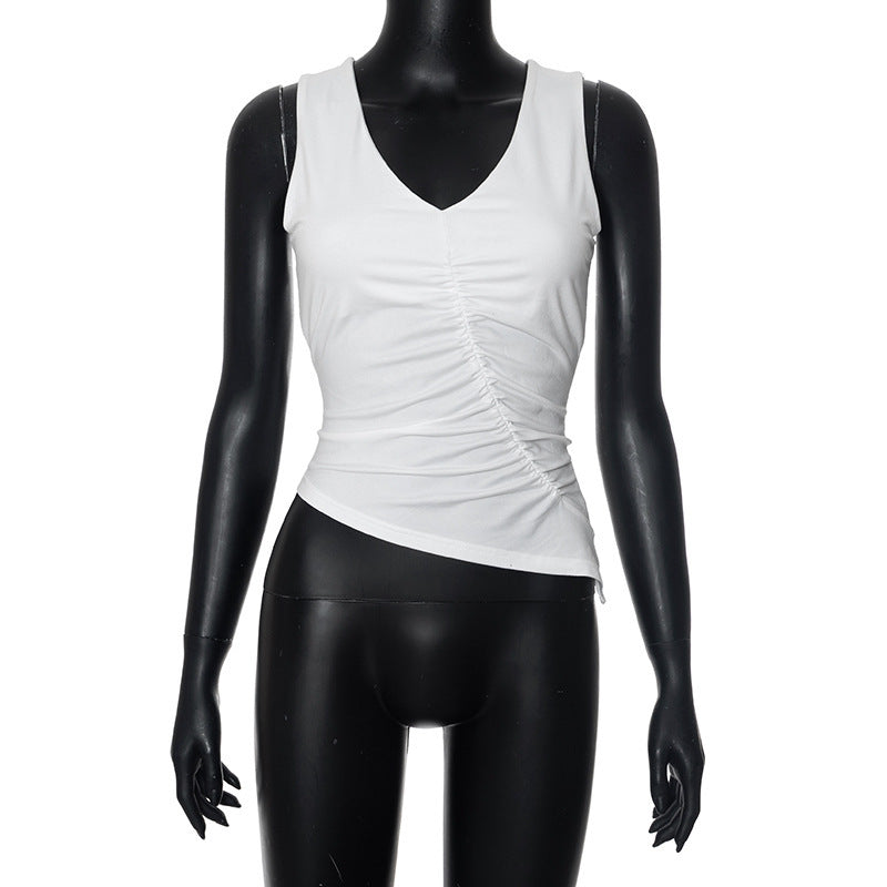 Damen figurbetontes Top mit Rüschendetails R&B