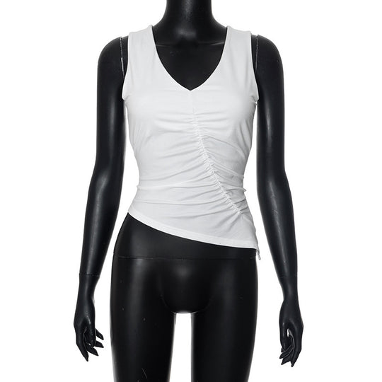 Damen figurbetontes Top mit Rüschendetails R&B