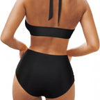 Damen Hochgeschnittener Bikini mit trendigem Transparent-Design R&B