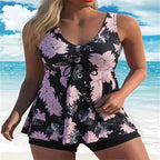 Damen tankini mit weiterem Schnitt und floralem Design R&B