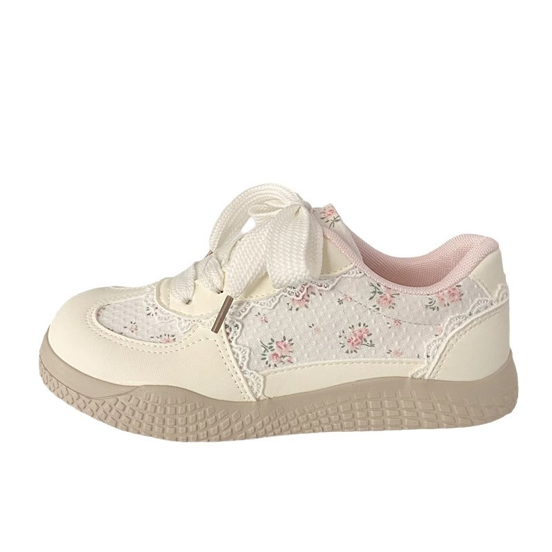 Damen Sneaker mit floralen Applikationen