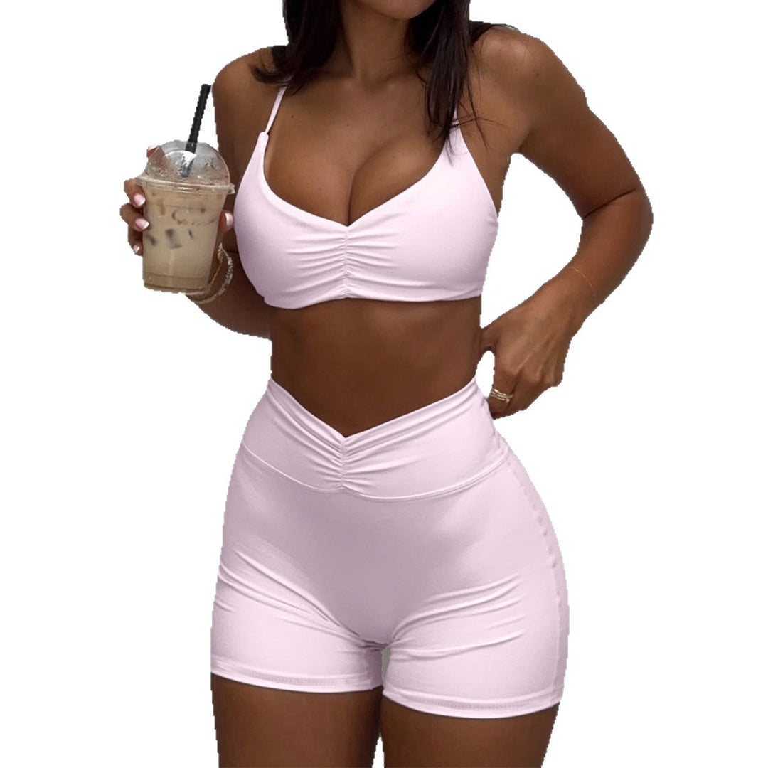 Damen Sport-Bikini-Set mit hoch geschnittenem Höschen und raffinierten Rüschendetails R&B