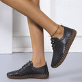Damen bequeme Schnürschuhe mit rutschfester Gummisohle und atmungsaktivem Obermaterial R&B