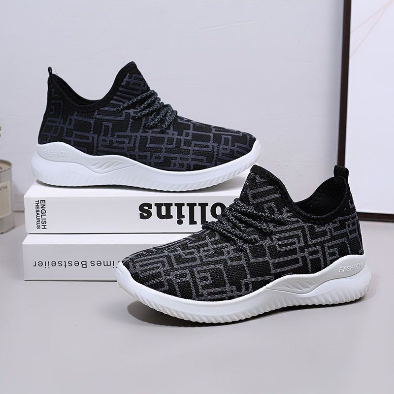 Damen Atmungsaktive Freizeit-Sneaker mit modischem Strickdesign R&B