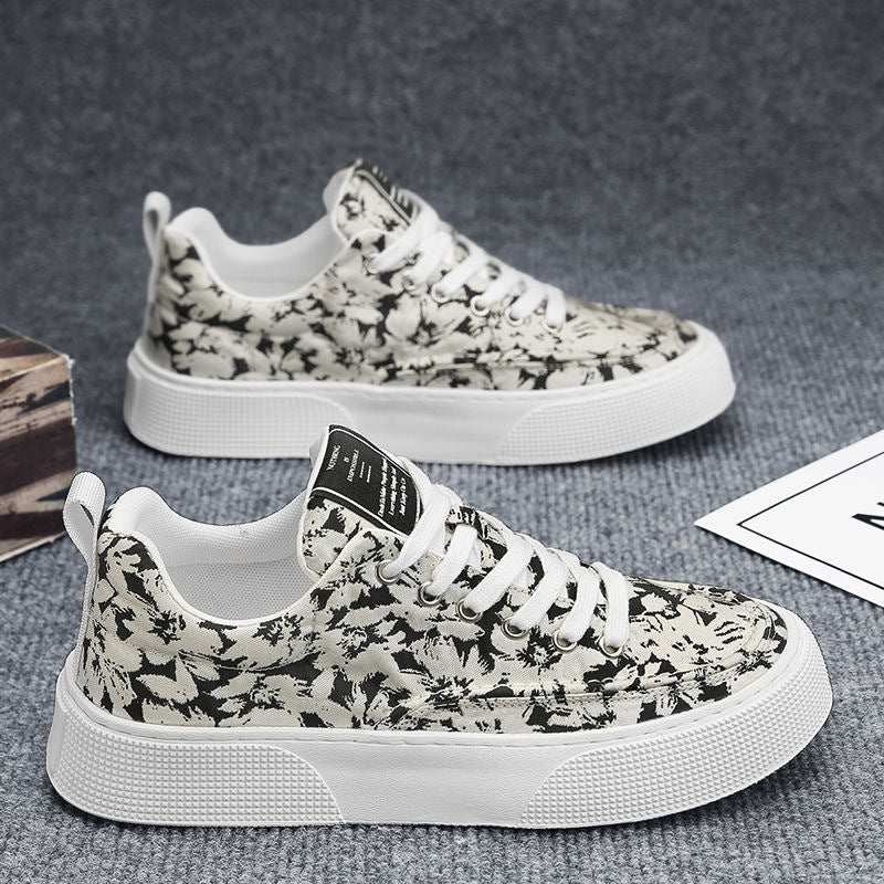 Damen Modische Sneakers mit floralem Design und bequemer Sohle