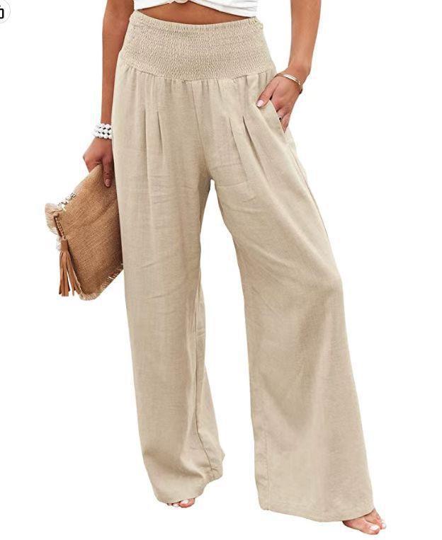 Damen weiter Sommerhose mit elastischem Bund R&B