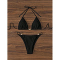 Damen Triangel-Bikini mit elegantem Rüschendesign