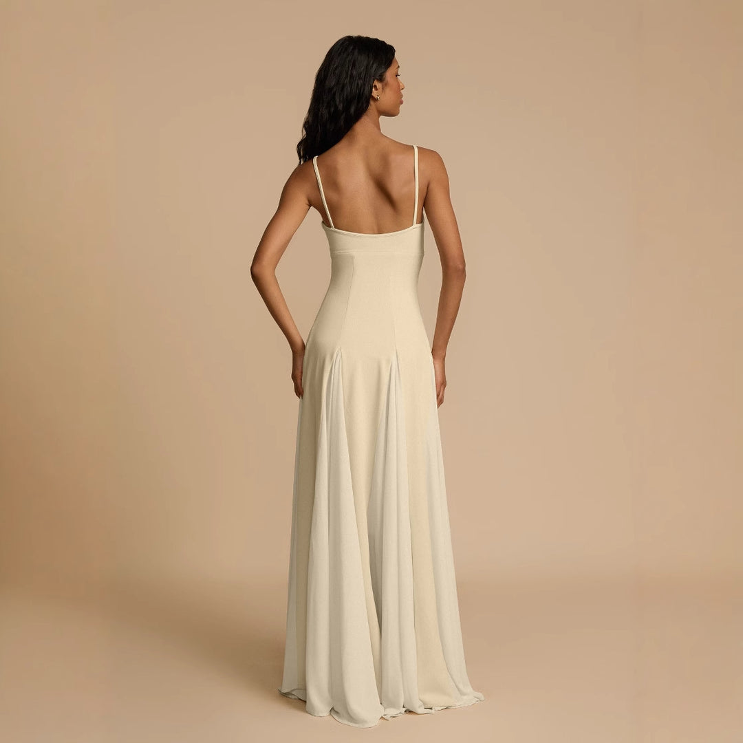 Damen Elegantes Abendkleid mit asymmetrischem Saum und feinen Rüschen R&B