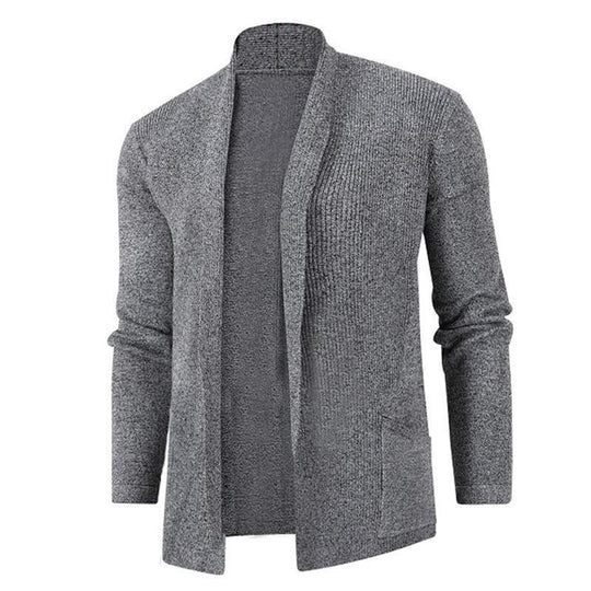 Damen Strickjacke mit modernem Schalkragen und seitlichen Taschen R&B