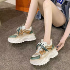 Damen Chunky Sneakers mit atmungsaktiver Mesh-Oberfläche und modischem Design R&B