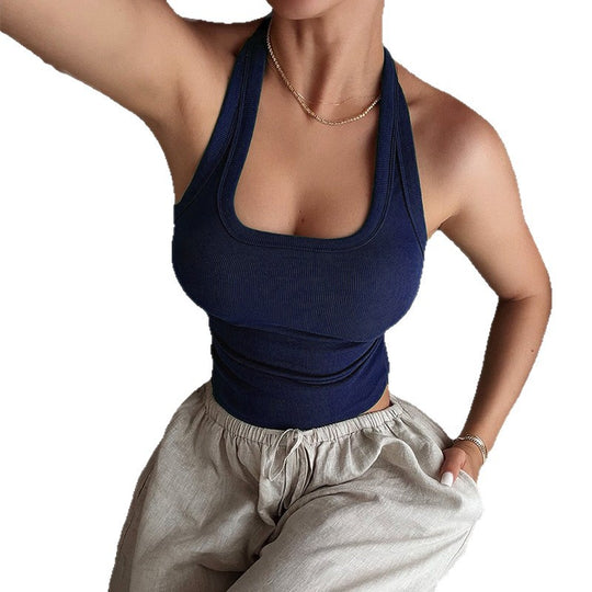 Damen Sportliches Tanktop mit rückenfreier Gestaltung R&B