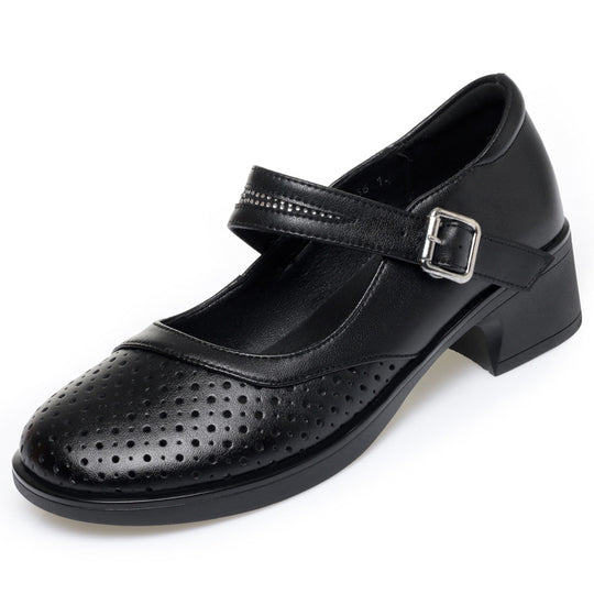 Damen Mary Jane Komfort Schuhe mit atmungsaktiver Oberflächengestaltung und elegantem Riemchen R&B